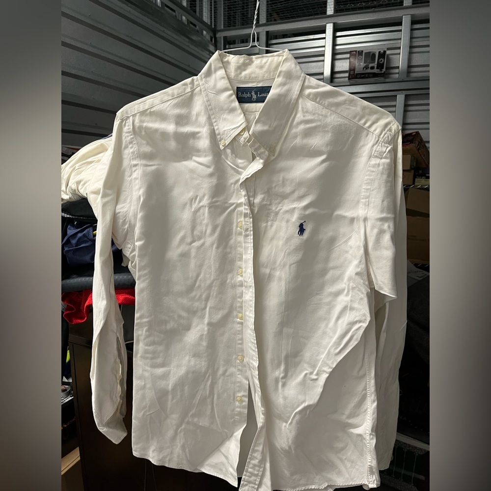 Polo white long sleeve button down